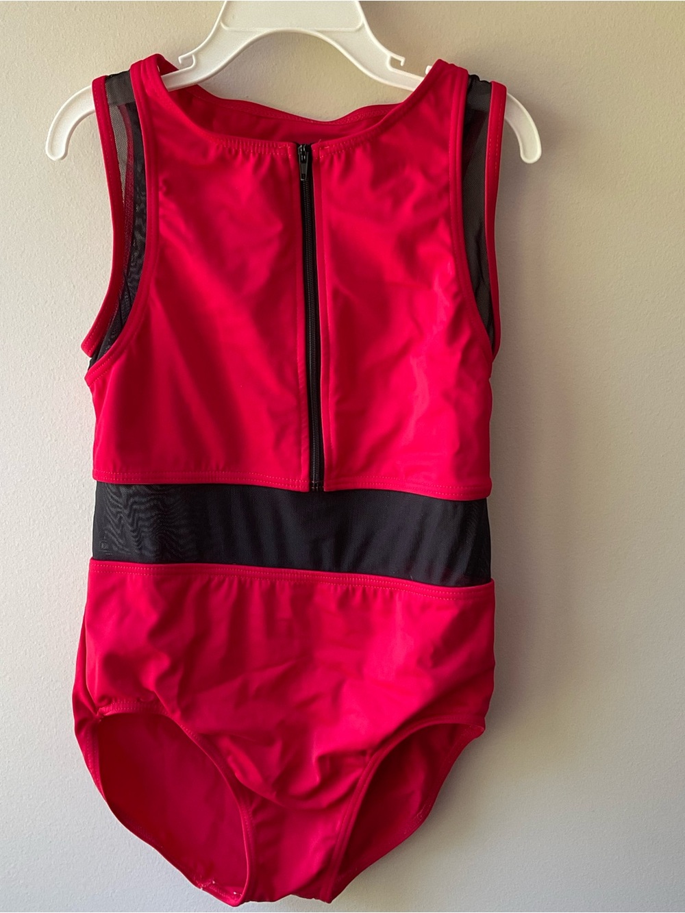 Balera Red Dance Leotard with Black Accents